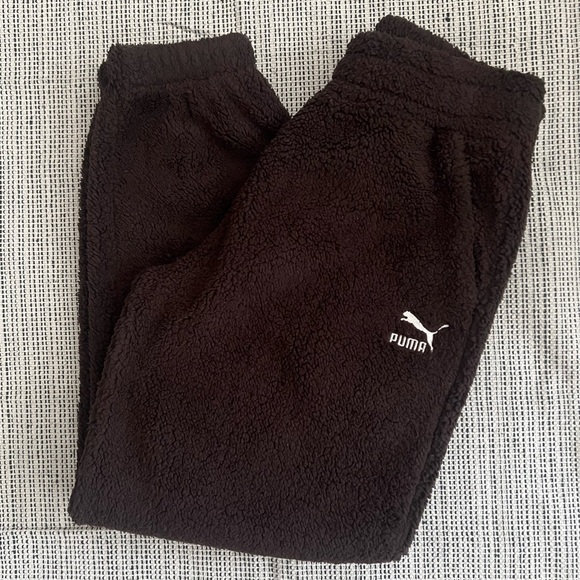 Puma Pants - PUMA Women’s Sherpa Sweatpants Teddy Brown